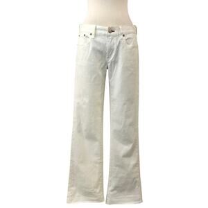 Ralph Lauren Low Rise 109 Slim Bootcut Stretch Denim Jeans Off-White Size 29